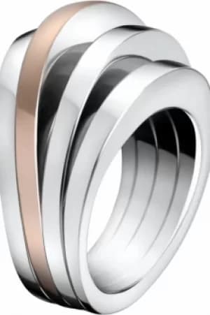 Ladies Calvin Klein Two-tone steel/gold plate Size L Breathe Ring KJ3DPR200106