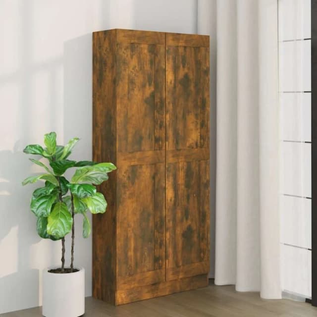 VIDAXL Book Cabinet Smoked Oak 82.5x30.5x185.5cm Engineered Wood Vidaxl 8720286931790