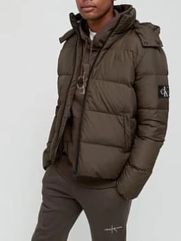 Calvin Klein Jeans Essentials Down Fill Padded Jacket - Olive Size L, Men