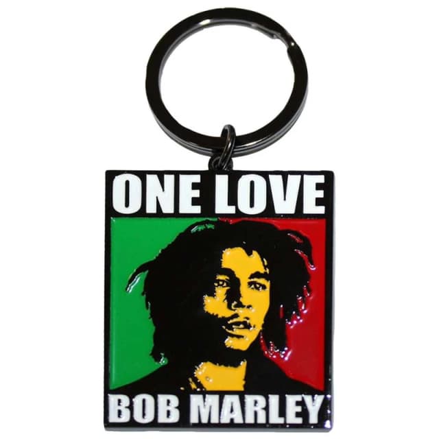 Bob Marley Bob Marley One Love Keyring Keychain in Black One Size Unisex 5056737240429