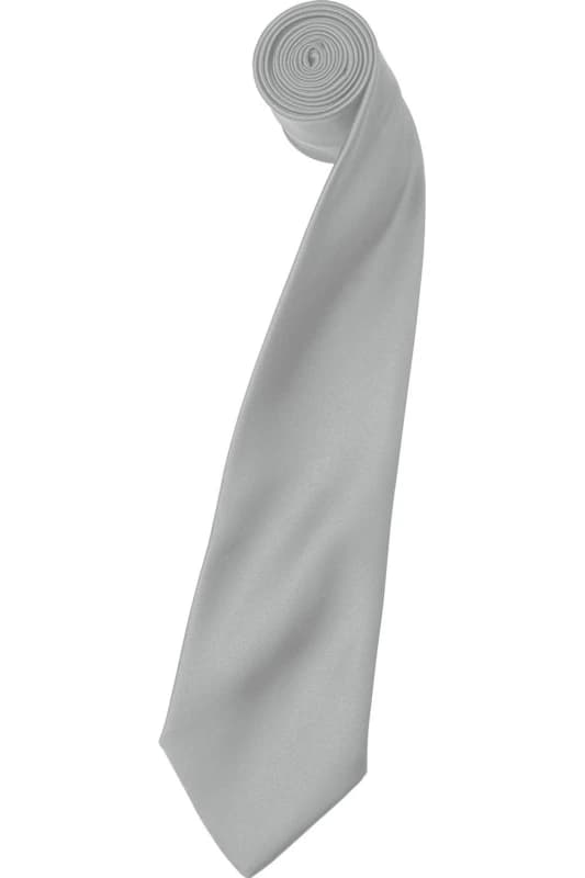 Premier Premier Men Plain Satin Tie (Narrow Blade) Pack of 2 in Silver Silver One Size Male 5059269153274