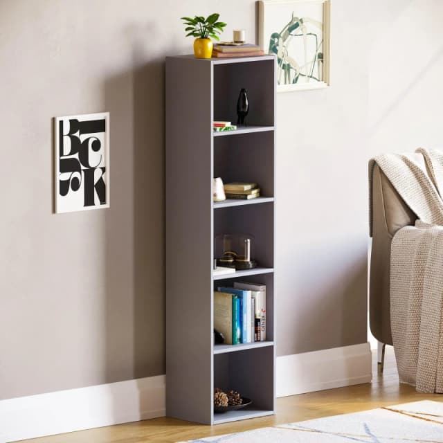 Lassic Vida Designs Oxford 5 Tier Cube Bookcase Grey unisex 5 Tier
