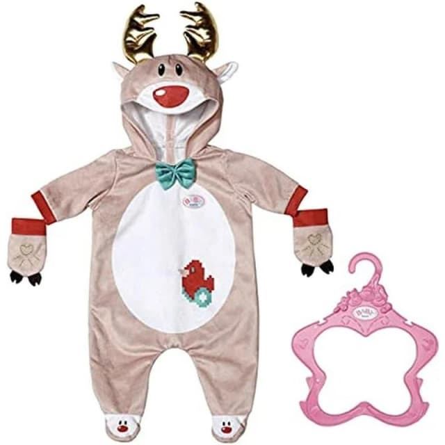 Baby Born Reindeer Onesie Outfit for 43cm Dolls Multi unisex