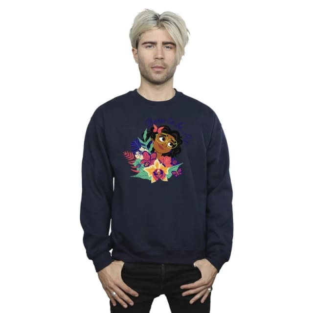 Disney Men Encanto Born To Be Me Sweatshirt in Navy Size: Small Navy S Male 5063153620063