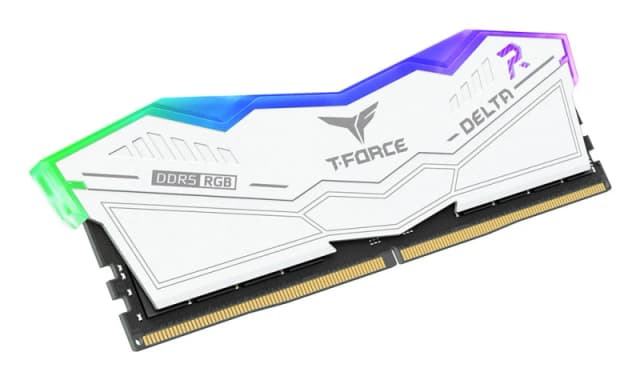 TeamGroup Delta RGB 32GB (2X16GB) DDR5 PC5-44800C30 6000MHz Dual Channel Kit - White (FF4D532G6000HC30DC01)