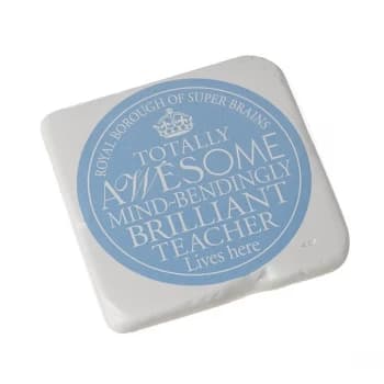 Square Coaster Brilliant Teacher By Heaven Sends