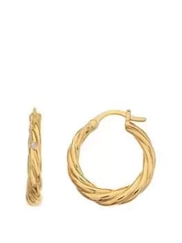 Hot Diamonds X Jac Jossa Entwine Earrings, Gold, Women