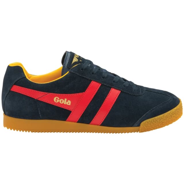 Gola Mens Harrier Suede Trainers Shoes - Navy Red Sun - UK 10 Blue male CB0623NRS10