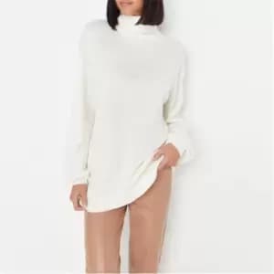 Missguided Recycled Tall Roll Neck Jumper Dress - White