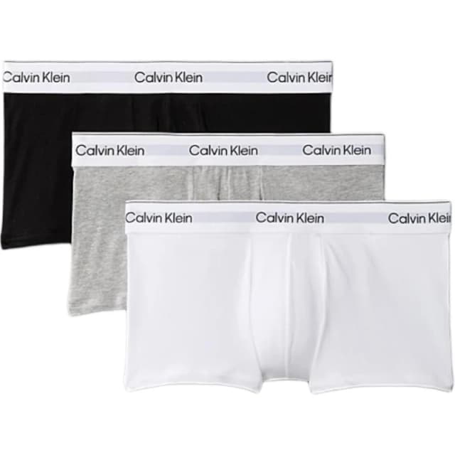 Calvin Klein 3 Pack Icon Low Rise Trunks Grey/White/Black XL