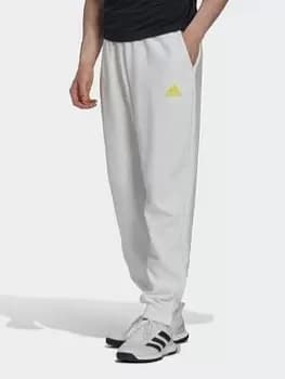 adidas Clubhouse Tennis Joggers, White, Size 2XL, Men