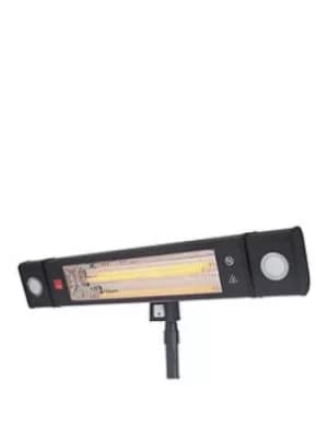 Zinc Radiant Blaze 1800W Wall Mounted Patio Heater with LED lights