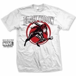 Marvel Comics Black Widow Simple Mens White T Shirt Large