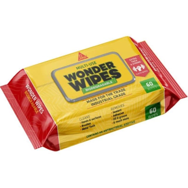 Everbuild Sika Wonder Wipes Biodegradable (60) Yellow unisex