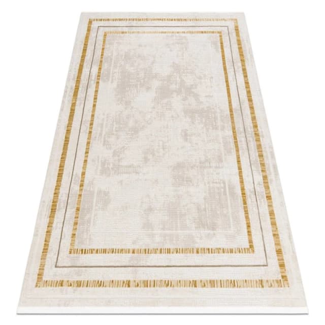 RugsX Modern Carpet Duke 51523 Cream / Gold - Frame, Structured, Very Soft, 280X370 Cm