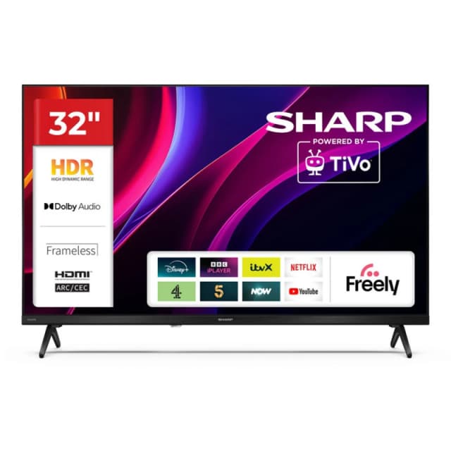 Sharp 1T-C32HE2245KB HDR LED Smart TiVO TV with Freely 2025