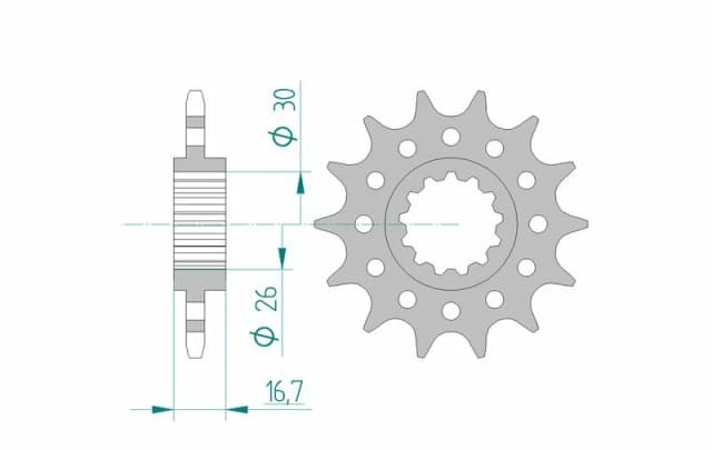 AFAM Steel Standard Front Sprocket 20608 - 520