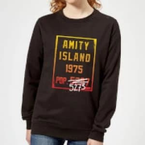Jaws Amity Population Womens Sweatshirt - Black