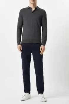 Slim Fit Navy 5 Pocket Chino Trousers