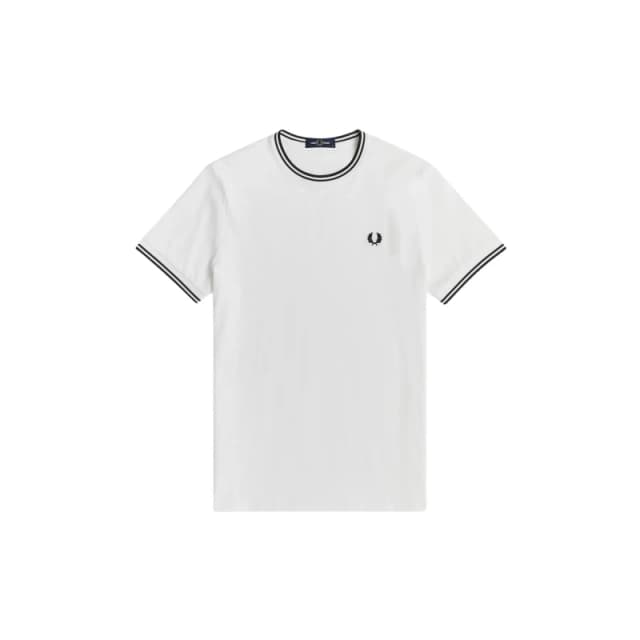 Fred Perry T-Shirt Fred Perry Twin Tipped Blanc Unisex XS