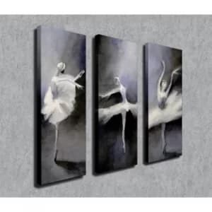CU15 Multicolor Decorative Canvas Painting (3 Pieces)