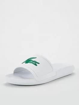 Lacoste Croco Sliders - White