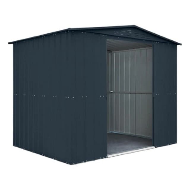 Mercia Globel 8 x 6 Apex Grey Metal Shed, Grey ESDXL20MET209