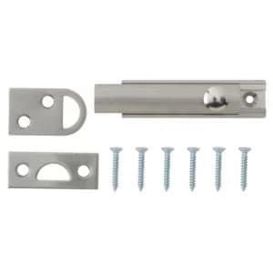 BQ Satin nickel Brass Flush bolt L64mm