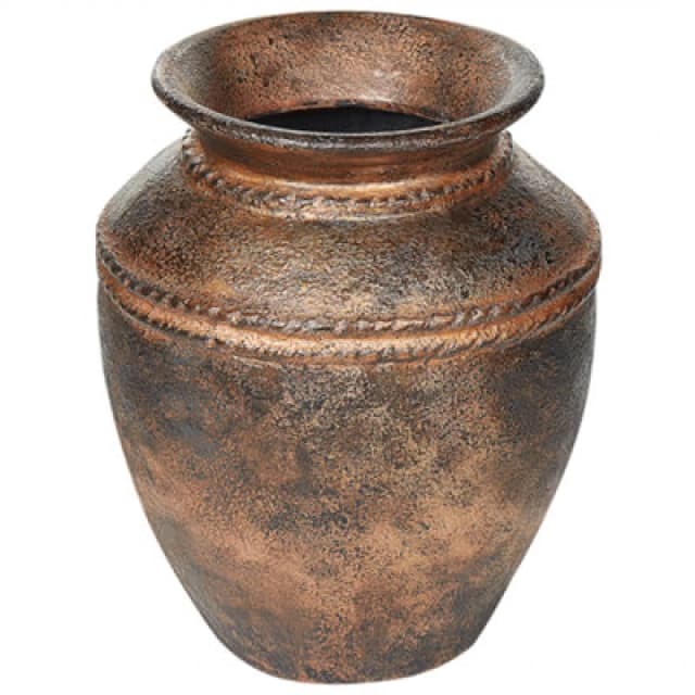 Beliani Decorative Vase Puchong Ceramic 40 Cm Copper