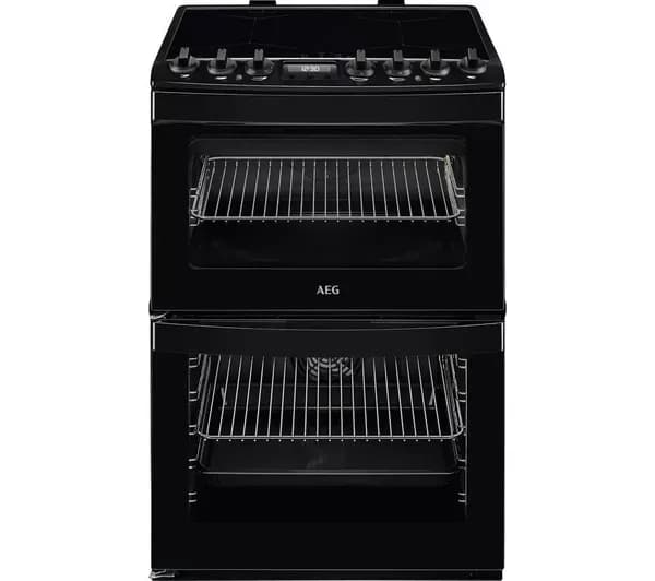 AEG 6000 Series 60cm Electric Cooker - Black 948904362 Black