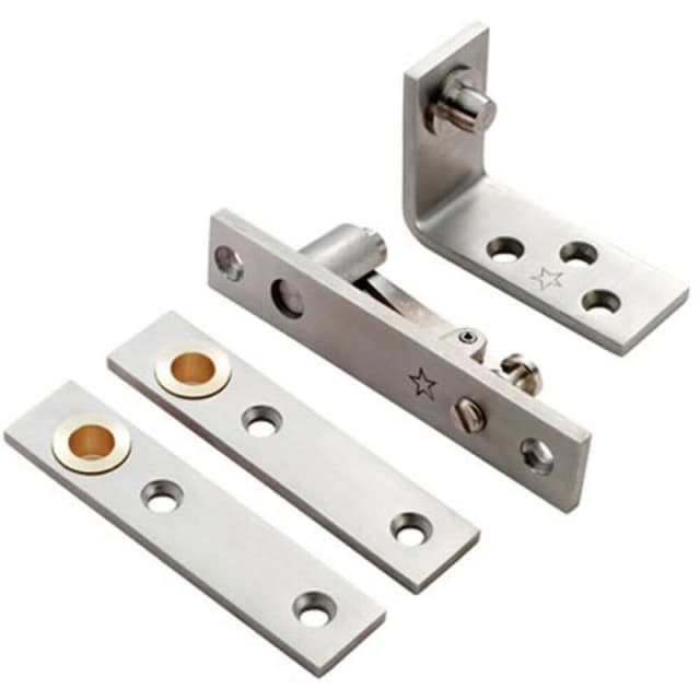 Loops Standard Thrust Bearing Pivot Set Max Load 80kg Double Action Satin Steel Metallics unisex