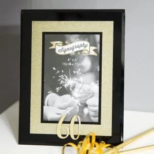 Signography Gold Glitter 60 Glass Frame 4x6