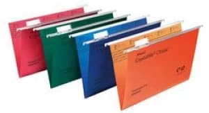 Twinlock Crystalfile Susp File A4 Red With Tabs/Ins BX50