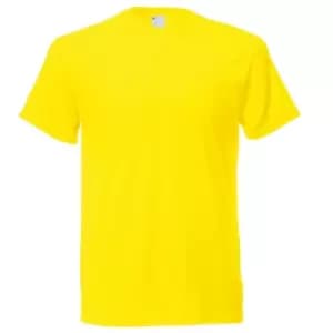 Mens Short Sleeve Casual T-Shirt (Large) (Bright Yellow)