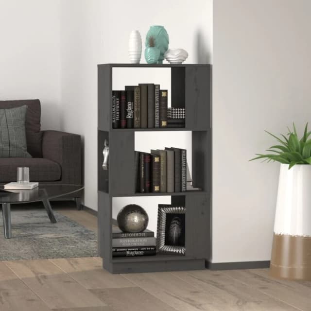 VIDAXL Vidaxl - Book Cabinet/Room Divider Grey 51x25x101cm Solid Wood Pine 8720286905791
