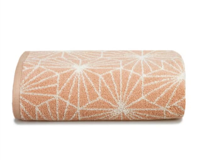 Allure Bath Fashions Geometric Design Jacquard Bath Towel - Blush Pink