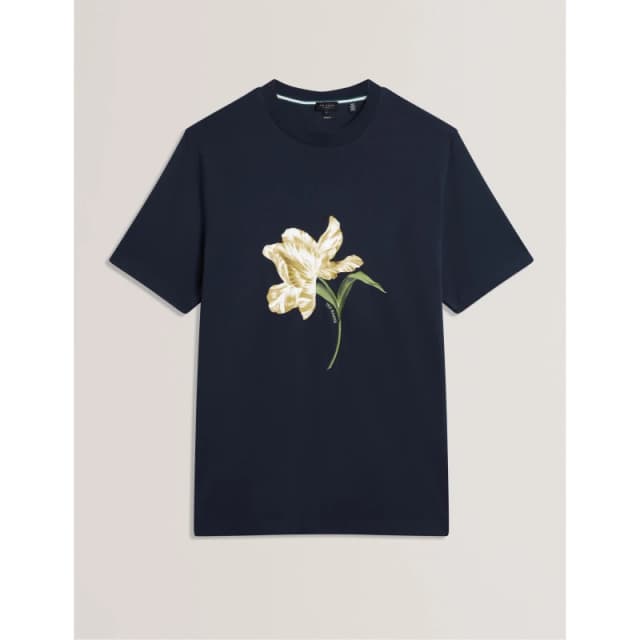 Ted Baker Mens Flower T-Shirt Navy male S (2)