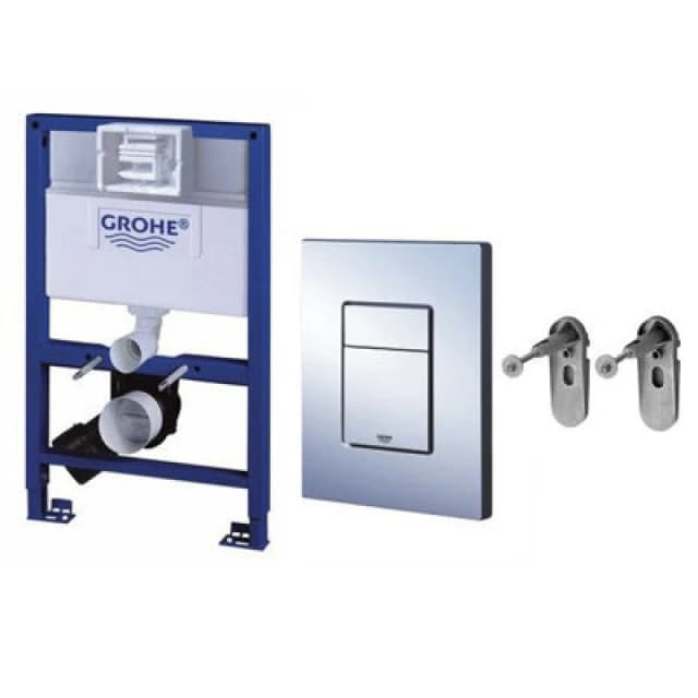 Grohe 118152 Rapid Sl 3 In 1 Wc Set Incl. 1.0M Concealed Frame Cistern Plate