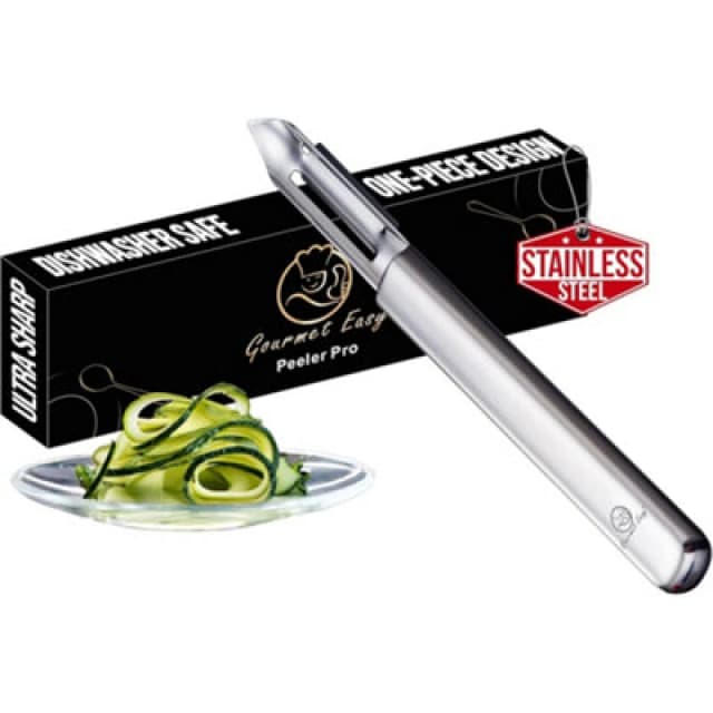 Gourmet Easy Deluxe I-Shaped Stainless Steel Peeler - Silver