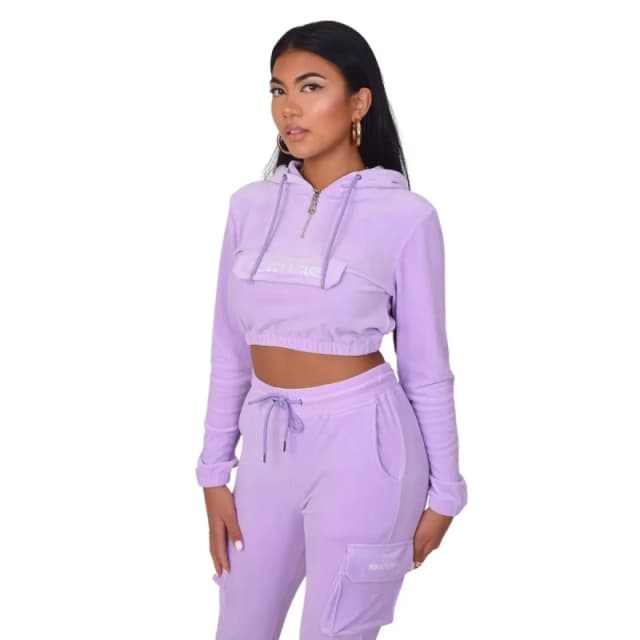 Project X Paris Short velour hoodie For Her Project X Paris Violet Female L