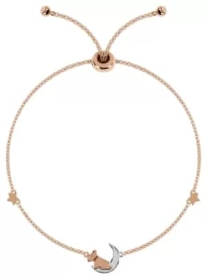 Radley 18ct Rose Gold Silver Plated Moon and Star Bracelet
