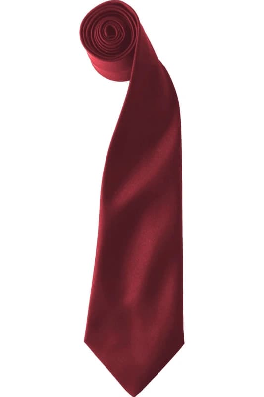 Premier Premier Men Colours Satin Clip Tie Pack of 2 in Burgundy Burgundy One Size Male 5059269153847