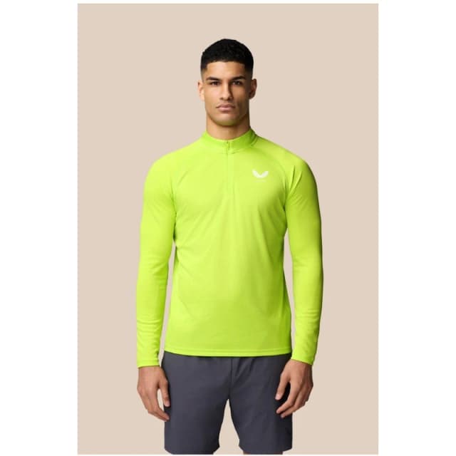 Castore Adapt 1/4 Zip Top Acid Lime/White male Lge