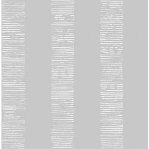 Boutique Mara Stripe Silver Decorative Wallpaper - 10m