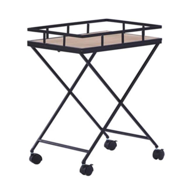 Beliani Kitchen Trolley Leoti Metal Black