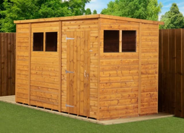 Empire Sheds Empire Modular Apex 4X18 Dipped Treated Tongue And Groove Wooden Garden Shed Single Door No Windows (4' X 18' / 4ft X 18ft) (4X18)