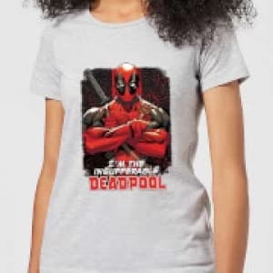 Marvel Deadpool Crossed Arms Womens T-Shirt - Grey - 3XL
