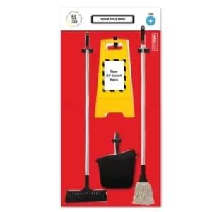 Shadow Board, XL, for Dry Cleaning, Red