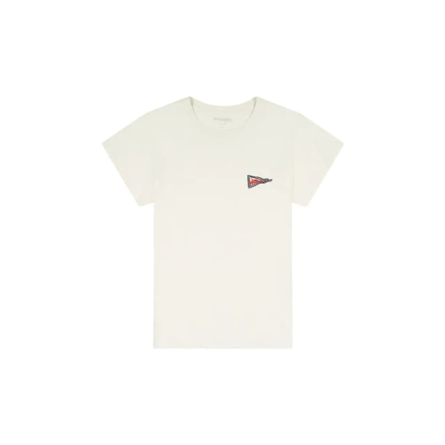 Wrangler Womens T-Shirt Wrangler Shrunken Band Vintage Blanc Female M