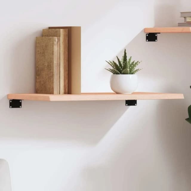 VIDAXL Wall Shelf 60x40x2cm Untreated Solid Wood Oak Vidaxl 8720845812485
